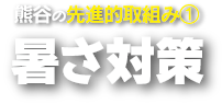 熊谷の先進的取組み１、暑さ対策