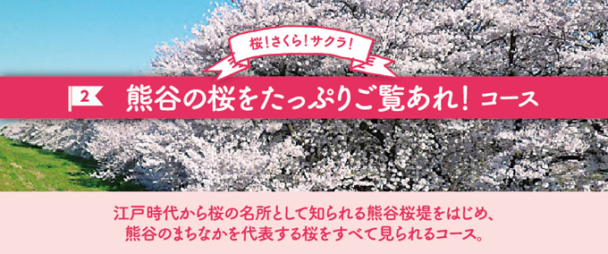 熊谷の桜をたっぷりご覧あれ！コース