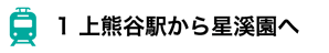 1 上熊谷駅から星溪園へ